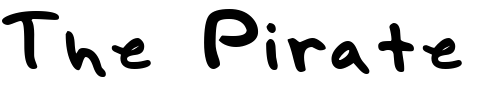 Font : HW-Child-s-Play Custom Text : The Pirate Way Test your own text here Click to download or to view this font on a tshirt that can be custom printed in Bali