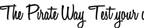 Font : HoneyScript-SemiBold Custom Text : The Pirate Way Test your own text here Click to download or to view this font on a tshirt that can be custom printed in Bali