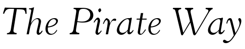 Font : HorleyOldStyleMT-Light-Italic Custom Text : The Pirate Way Test your own text here Click to download or to view this font on a tshirt that can be custom printed in Bali