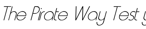 Font : Howard-Light-Italic Custom Text : The Pirate Way Test your own text here Click to download or to view this font on a tshirt that can be custom printed in Bali