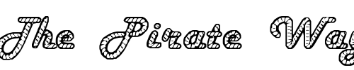 Font : HowdyRoper Custom Text : The Pirate Way Test your own text here Click to download or to view this font on a tshirt that can be custom printed in Bali