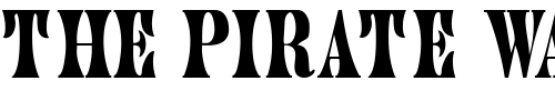 Font : HubbubCapsSSK Custom Text : The Pirate Way Test your own text here Click to download or to view this font on a tshirt that can be custom printed in Bali
