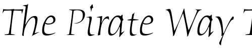 Font : Humana-Serif-ITC-Light-Italic Custom Text : The Pirate Way Test your own text here Click to download or to view this font on a tshirt that can be custom printed in Bali