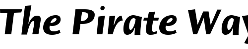 Font : HumanaSansITC-BoldItalic Custom Text : The Pirate Way Test your own text here Click to download or to view this font on a tshirt that can be custom printed in Bali
