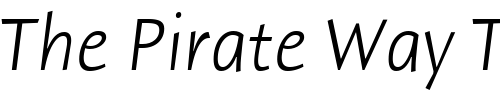 Font : HumanaSansITC-LightItalic Custom Text : The Pirate Way Test your own text here Click to download or to view this font on a tshirt that can be custom printed in Bali