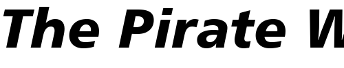 Font : Humanist-777-Black-Italic-BT Custom Text : The Pirate Way Test your own text here Click to download or to view this font on a tshirt that can be custom printed in Bali