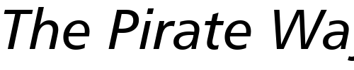 Font : Humanist-777-Italic-BT Custom Text : The Pirate Way Test your own text here Click to download or to view this font on a tshirt that can be custom printed in Bali
