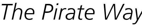 Font : Humanist-777-Light-Italic-BT Custom Text : The Pirate Way Test your own text here Click to download or to view this font on a tshirt that can be custom printed in Bali