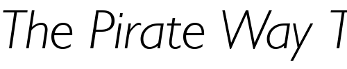 Font : Humanst521-Lt-BT-Light-Italic Custom Text : The Pirate Way Test your own text here Click to download or to view this font on a tshirt that can be custom printed in Bali