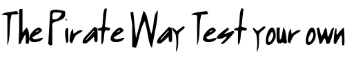 Font : Humpbunny Custom Text : The Pirate Way Test your own text here Click to download or to view this font on a tshirt that can be custom printed in Bali