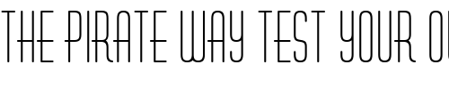 Font : Huxley-Vert-ICG Custom Text : The Pirate Way Test your own text here Click to download or to view this font on a tshirt that can be custom printed in Bali