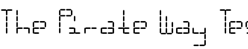 Font : HybridLCD-AOE Custom Text : The Pirate Way Test your own text here Click to download or to view this font on a tshirt that can be custom printed in Bali