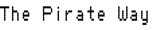 Font : HydrogenType Custom Text : The Pirate Way Test your own text here Click to download or to view this font on a tshirt that can be custom printed in Bali