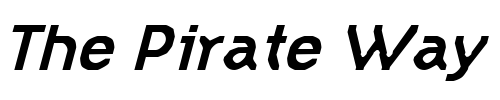 Font : HypeStyle-BlackItalic Custom Text : The Pirate Way Test your own text here Click to download or to view this font on a tshirt that can be custom printed in Bali