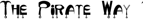 Font : Hyper-3 Custom Text : The Pirate Way Test your own text here Click to download or to view this font on a tshirt that can be custom printed in Bali