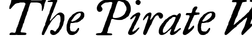 Font : IM-FELL-Great-Primer-Italic Custom Text : The Pirate Way Test your own text here Click to download or to view this font on a tshirt that can be custom printed in Bali