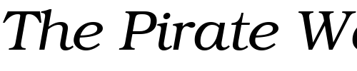 Font : ITC-Bookman-Light-Italic Custom Text : The Pirate Way Test your own text here Click to download or to view this font on a tshirt that can be custom printed in Bali