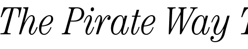 Font : ITC-Century-LT-Light-Condensed-Italic Custom Text : The Pirate Way Test your own text here Click to download or to view this font on a tshirt that can be custom printed in Bali