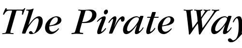 Font : ITC-Garamond-LT-Book-Italic Custom Text : The Pirate Way Test your own text here Click to download or to view this font on a tshirt that can be custom printed in Bali