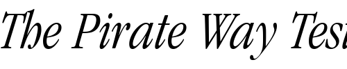 Font : ITC-Garamond-LT-Light-Condensed-Italic Custom Text : The Pirate Way Test your own text here Click to download or to view this font on a tshirt that can be custom printed in Bali