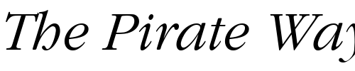 Font : ITC-Garamond-LT-Light-Italic Custom Text : The Pirate Way Test your own text here Click to download or to view this font on a tshirt that can be custom printed in Bali