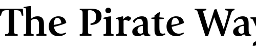 Font : ITC-Giovanni-LT-Bold Custom Text : The Pirate Way Test your own text here Click to download or to view this font on a tshirt that can be custom printed in Bali