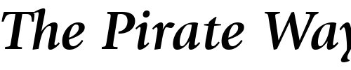 Font : ITC-Giovanni-LT-Bold-Italic Custom Text : The Pirate Way Test your own text here Click to download or to view this font on a tshirt that can be custom printed in Bali