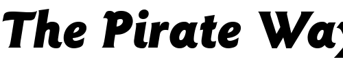 Font : ITC-Goudy-Sans-LT-Black-Italic Custom Text : The Pirate Way Test your own text here Click to download or to view this font on a tshirt that can be custom printed in Bali