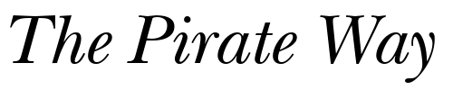 Font : ITC-New-Baskerville-LT-Italic Custom Text : The Pirate Way Test your own text here Click to download or to view this font on a tshirt that can be custom printed in Bali