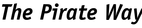 Font : ITC-Officina-Sans-LT-Bold-Italic Custom Text : The Pirate Way Test your own text here Click to download or to view this font on a tshirt that can be custom printed in Bali