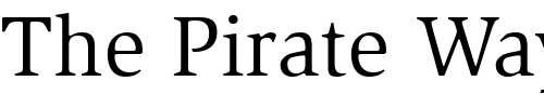 Font : ITC-Slimbach-LT-Book Custom Text : The Pirate Way Test your own text here Click to download or to view this font on a tshirt that can be custom printed in Bali