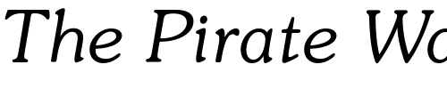 Font : ITC-Souvenir-LT-Light-Italic Custom Text : The Pirate Way Test your own text here Click to download or to view this font on a tshirt that can be custom printed in Bali