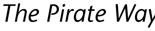 Font : ITC-Stone-Sans-LT-Italic Custom Text : The Pirate Way Test your own text here Click to download or to view this font on a tshirt that can be custom printed in Bali