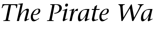 Font : ITC-Stone-Serif-LT-Italic Custom Text : The Pirate Way Test your own text here Click to download or to view this font on a tshirt that can be custom printed in Bali