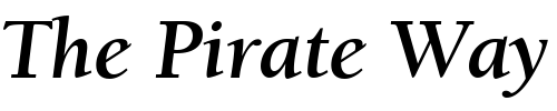 Font : ITCBerkeleyOldstyle-BoldIta Custom Text : The Pirate Way Test your own text here Click to download or to view this font on a tshirt that can be custom printed in Bali