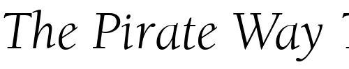 Font : ITCBerkeleyOldstyle-Book-Italic Custom Text : The Pirate Way Test your own text here Click to download or to view this font on a tshirt that can be custom printed in Bali