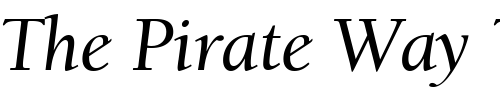 Font : ITCBerkeleyOldstyle-MediumIta Custom Text : The Pirate Way Test your own text here Click to download or to view this font on a tshirt that can be custom printed in Bali
