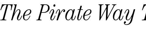 Font : ITCCentury-CondensedLight-Italic Custom Text : The Pirate Way Test your own text here Click to download or to view this font on a tshirt that can be custom printed in Bali