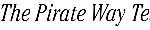 Font : ITCCheltenham-CondensedLight-Italic Custom Text : The Pirate Way Test your own text here Click to download or to view this font on a tshirt that can be custom printed in Bali