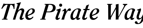 Font : ITCClearface-Bold-Italic Custom Text : The Pirate Way Test your own text here Click to download or to view this font on a tshirt that can be custom printed in Bali