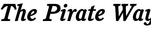 Font : ITCCushing-Bold-Italic Custom Text : The Pirate Way Test your own text here Click to download or to view this font on a tshirt that can be custom printed in Bali