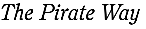 Font : ITCCushing-Book-Italic Custom Text : The Pirate Way Test your own text here Click to download or to view this font on a tshirt that can be custom printed in Bali