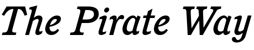 Font : ITCCushing-Medium-Italic Custom Text : The Pirate Way Test your own text here Click to download or to view this font on a tshirt that can be custom printed in Bali