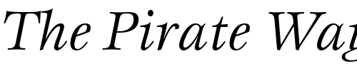 Font : ITCEsprit-Book-Italic Custom Text : The Pirate Way Test your own text here Click to download or to view this font on a tshirt that can be custom printed in Bali