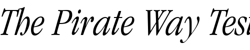 Font : ITCGaramond-CondensedLight-Italic Custom Text : The Pirate Way Test your own text here Click to download or to view this font on a tshirt that can be custom printed in Bali