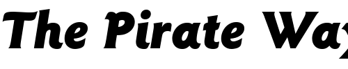 Font : ITCGoudySans-Black-Italic Custom Text : The Pirate Way Test your own text here Click to download or to view this font on a tshirt that can be custom printed in Bali