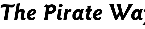 Font : ITCGoudySans-BoldItalic Custom Text : The Pirate Way Test your own text here Click to download or to view this font on a tshirt that can be custom printed in Bali