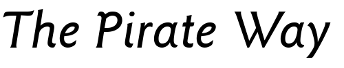 Font : ITCGoudySans-Medium-Italic Custom Text : The Pirate Way Test your own text here Click to download or to view this font on a tshirt that can be custom printed in Bali