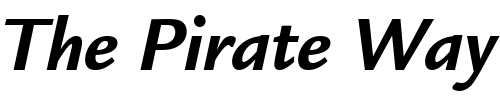 Font : ITCLegacySans-Bold-Italic Custom Text : The Pirate Way Test your own text here Click to download or to view this font on a tshirt that can be custom printed in Bali