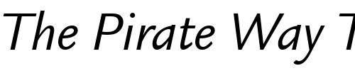 Font : ITCLegacySans-Book-Italic Custom Text : The Pirate Way Test your own text here Click to download or to view this font on a tshirt that can be custom printed in Bali